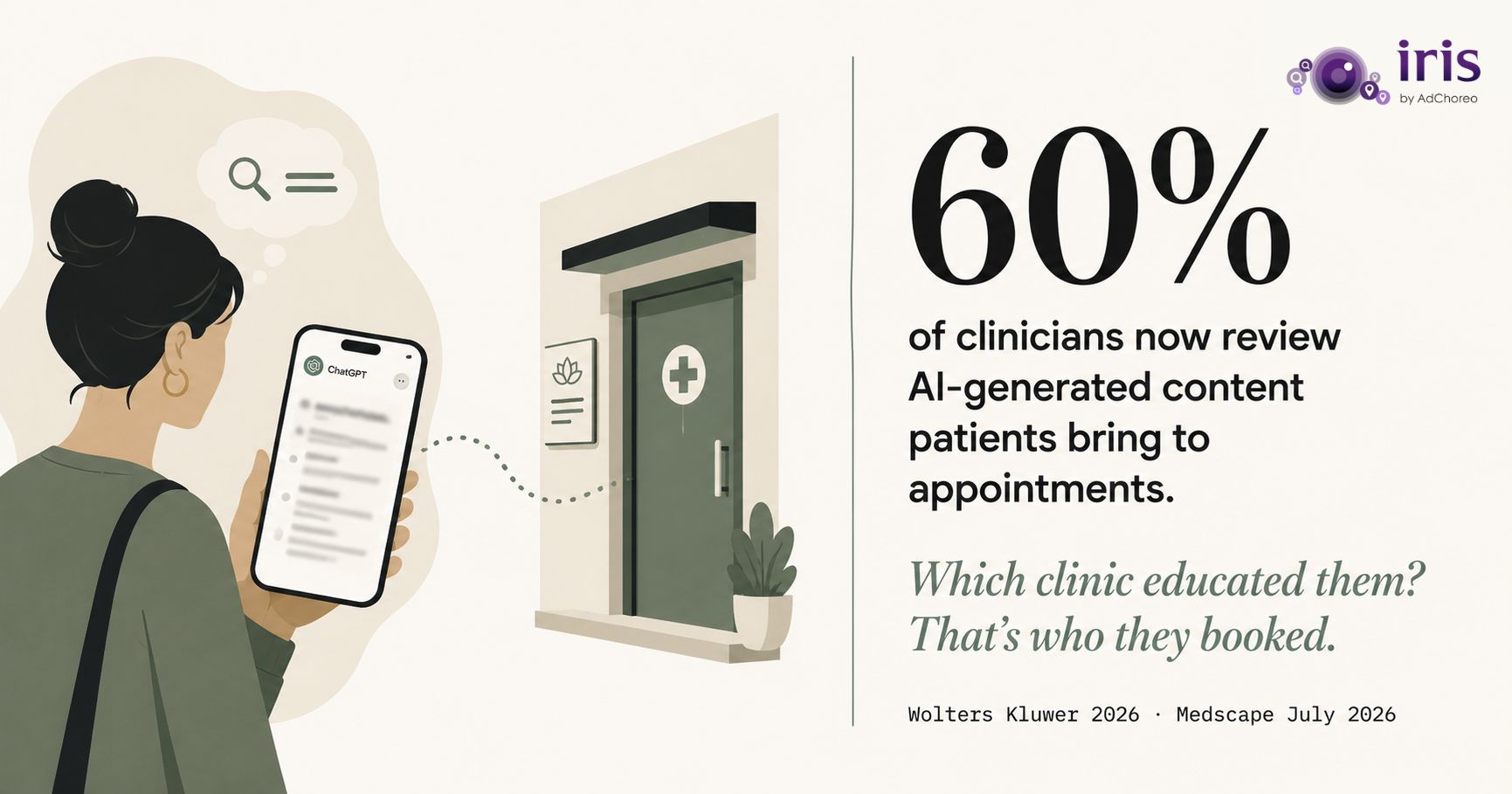 A patient arriving at a clinic with an AI-generated diagnosis